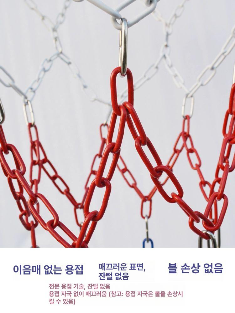 끈 농구골대그물 스포츠 망간강 아연 교체용 쇠그물망 기존 바스켓 후프 국제표준 - 상세 이미지 3