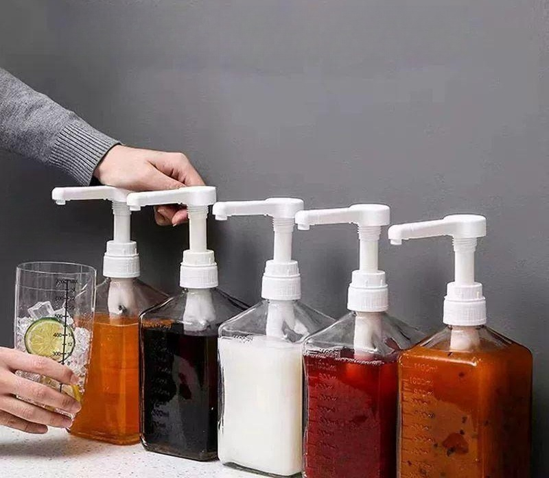 카페 업소용 소스펌프 시럽 양념통 디스펜서 주방용품 식당 주스보관 - 상품 이미지