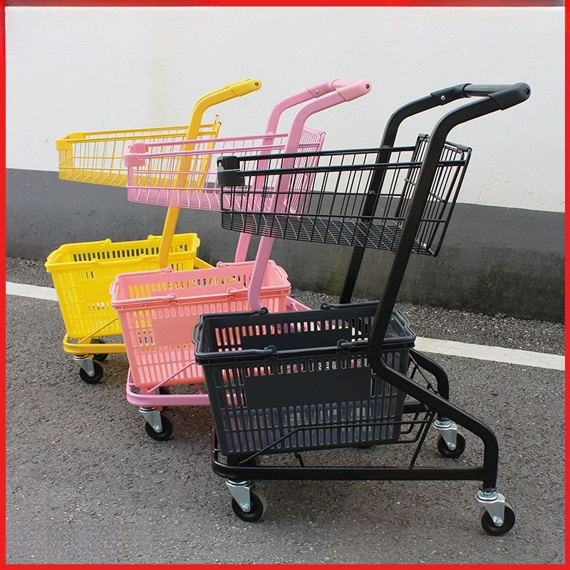 장바구니 편의점카트 장보기 시장 미니쇼핑카트 트롤리 손수레 매장용 핸드카트 - 상세 이미지 3