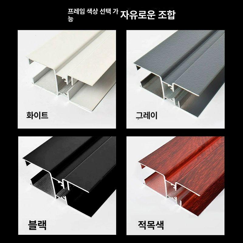 수압식 무타공 현관문 가림막 욕실 드레스룸 칸막이 슬라이딩 셀프 중문 설치형 - 상세 이미지 5