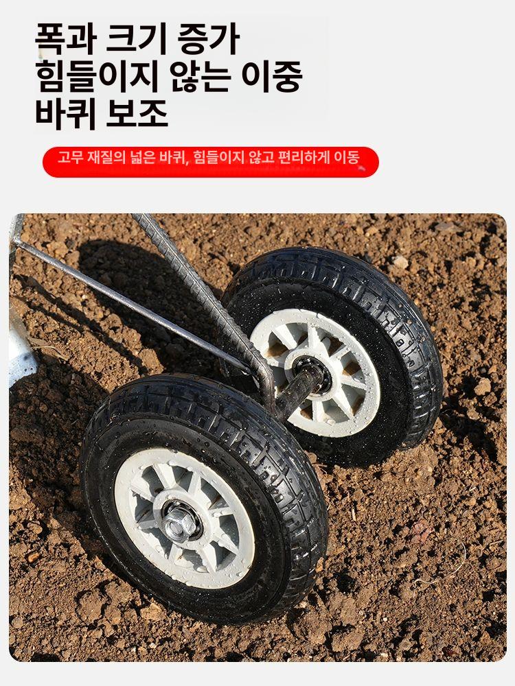 잡초제거 쇠스랑 수동 도구 쟁기 고랑파기 손잡이 도랑파기 손으로 땅파기 경작 - 상세 이미지 3