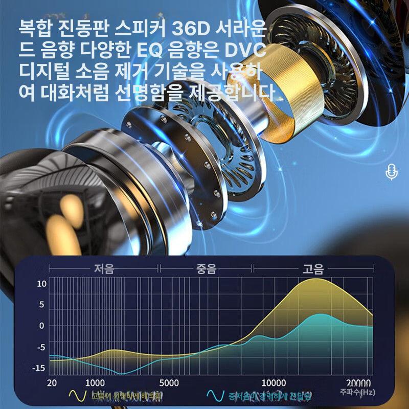무선 이어폰 헤드폰 핸즈프리 러닝 스포츠 호환 헤드셋 이어버드 골전도 통화 오픈형 - 상세 이미지 5