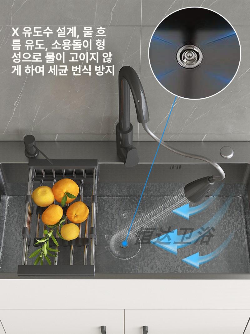 원룸 사무실 싱크대 하부장 서랍형 싱글볼 주방수납장 카페 씽크대 - 상세 이미지 2