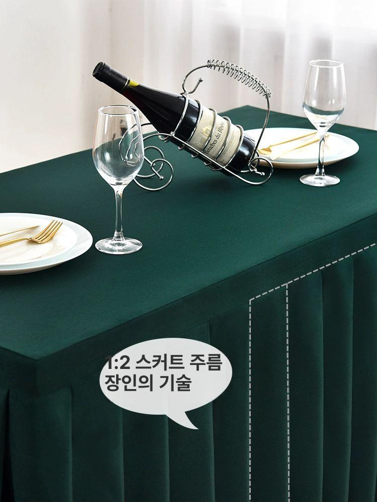 덮개 테이블스커트 호텔 커버 탁자 웨딩 돌잔치 식탁 연회 스튜디오 파티용 행사용 - 상세 이미지 3
