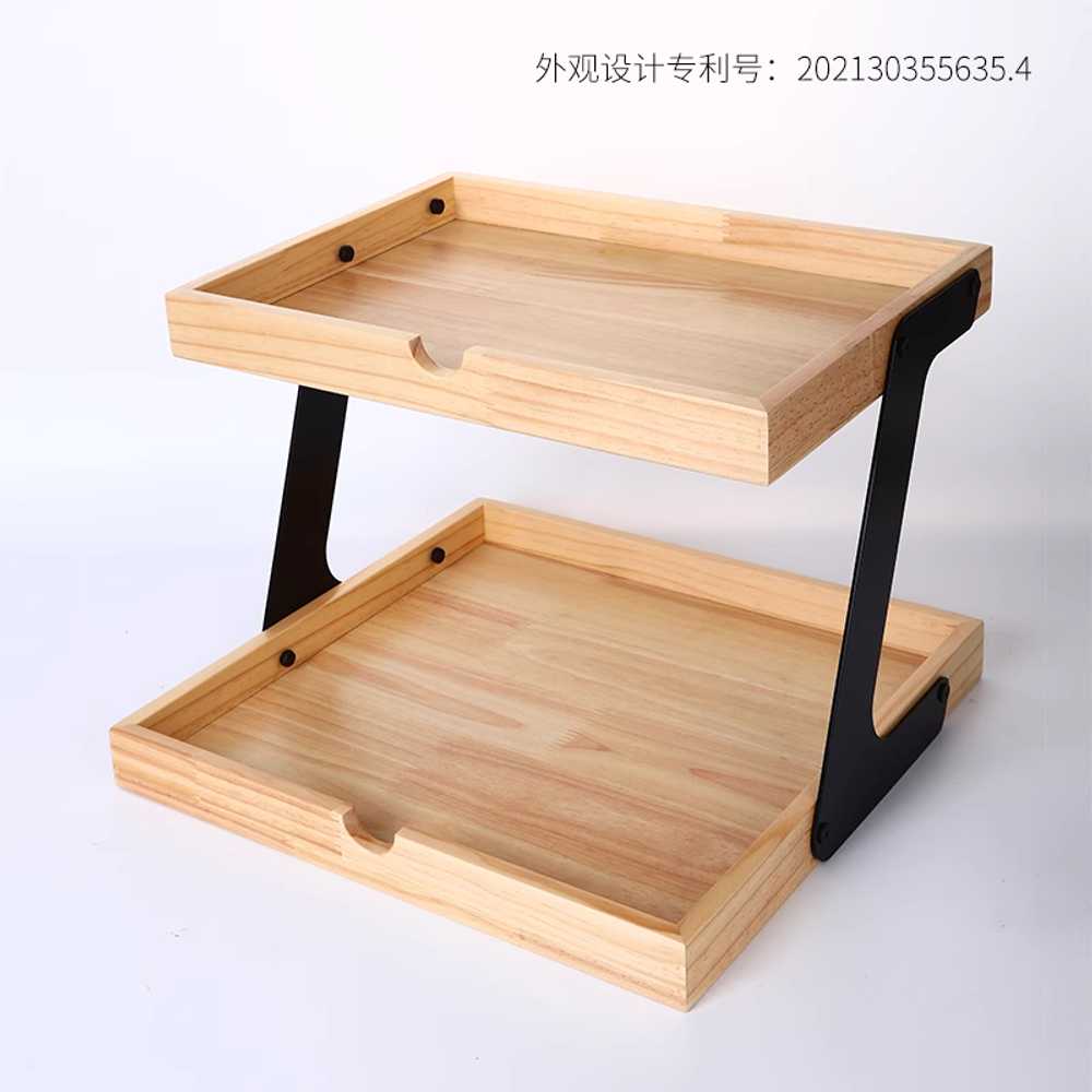 카운터 진열대 편의점 선반 2단 플랫 디스플레이 계산대 거치대 판매대 랙 껌 스탠드 - 상세 이미지 2