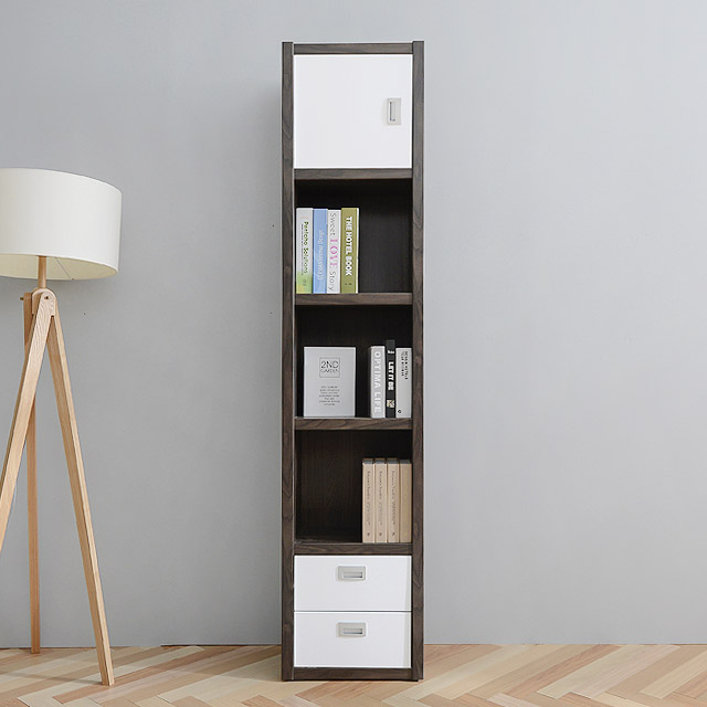 가구의서 G3 멀티 책장 423x280x2000mm, 5단, 월넛 - 상품 이미지