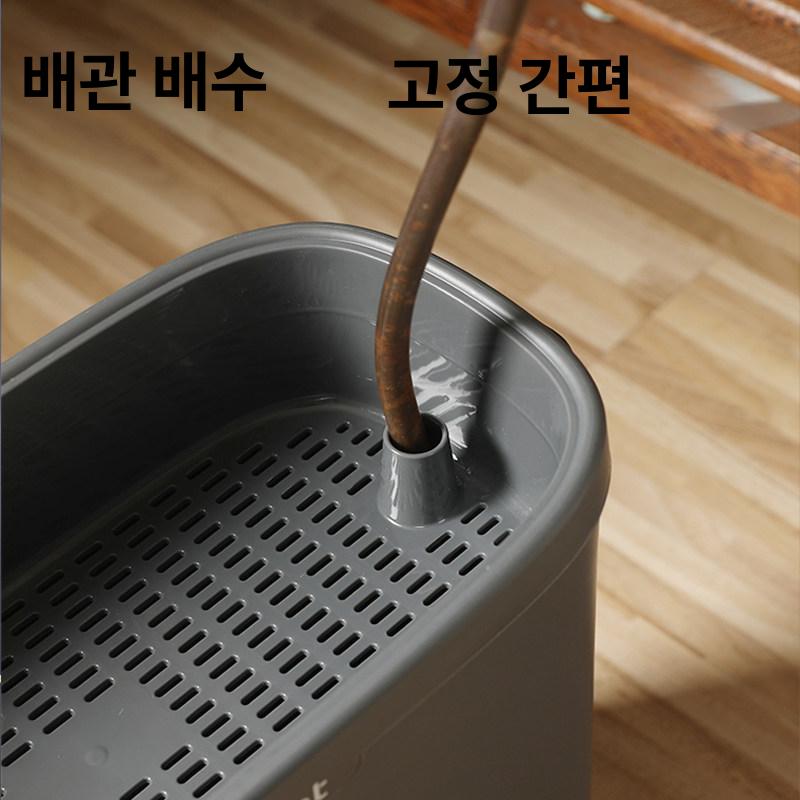 물받이 물통 에어컨 쓰레기 배수통 장비 가정용 찌꺼기통 찻잎통 사각 카키 - 상세 이미지 4