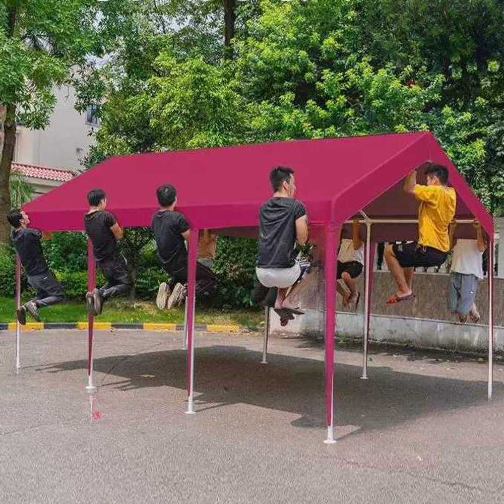 주차천막 임시차고 그늘막 썬룸 차양막 차고지 텐트 가로 굵은 차량용 받침대 너비 - 상품 이미지