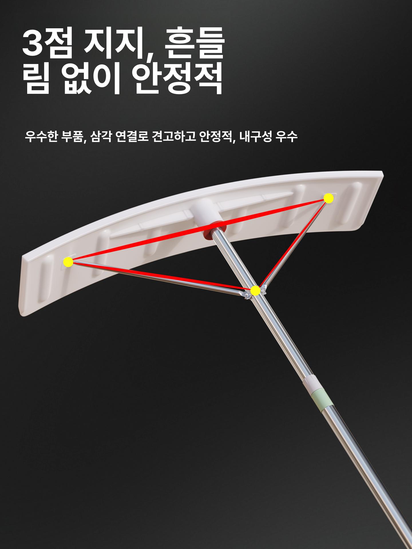 눈치우는 장대 제설장비 지붕 눈삽 눈 치우는 바퀴형 고공 막대 제설 제거 밀대 대형 - 상세 이미지 4