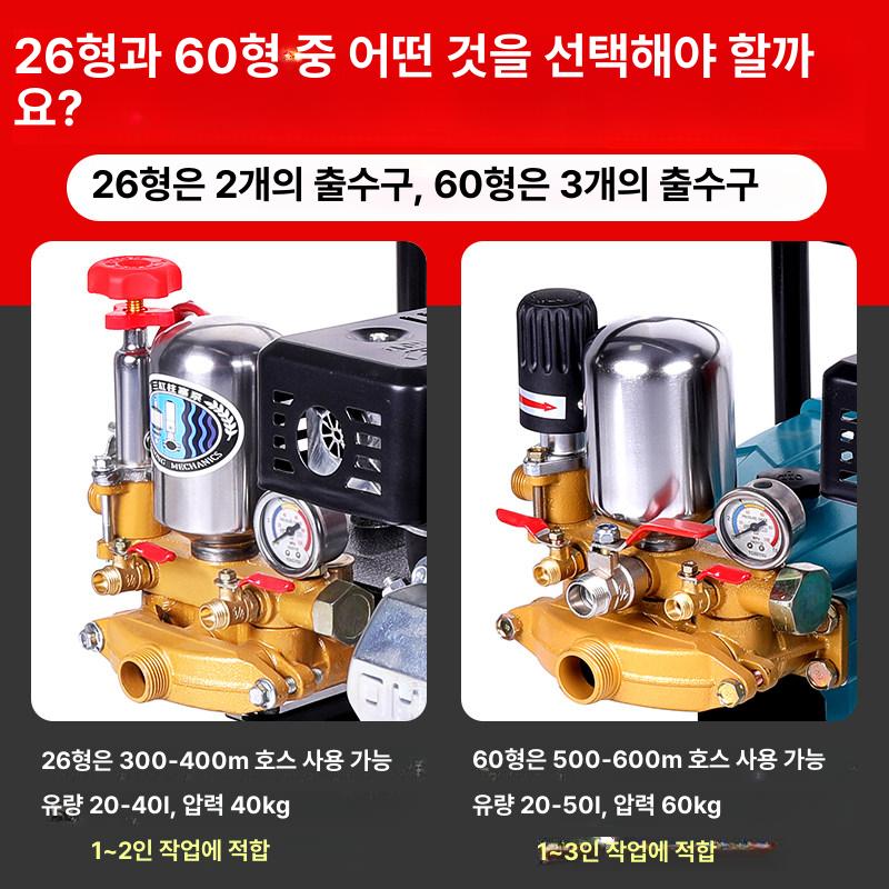 엔진식 동력분무기 4행정 150미터 양수 살포기 과수 채소 농약 분사 전문 - 상세 이미지 3