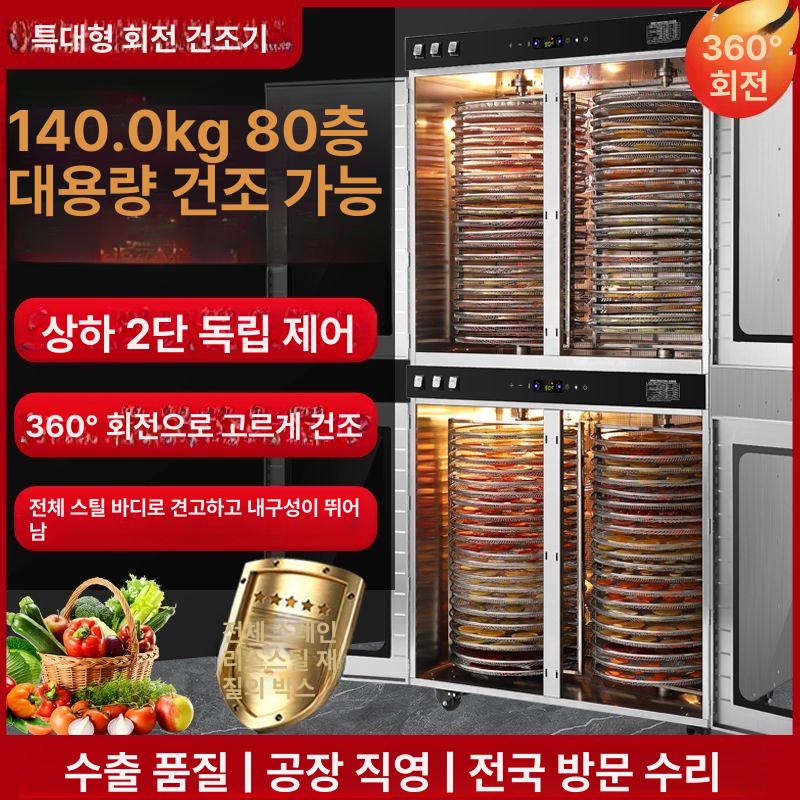 회전식 식품건조기 업소용 열풍 가정용 한약재 육포 채소 음식 말랭기 사각망 찻잎 - 상세 이미지 3