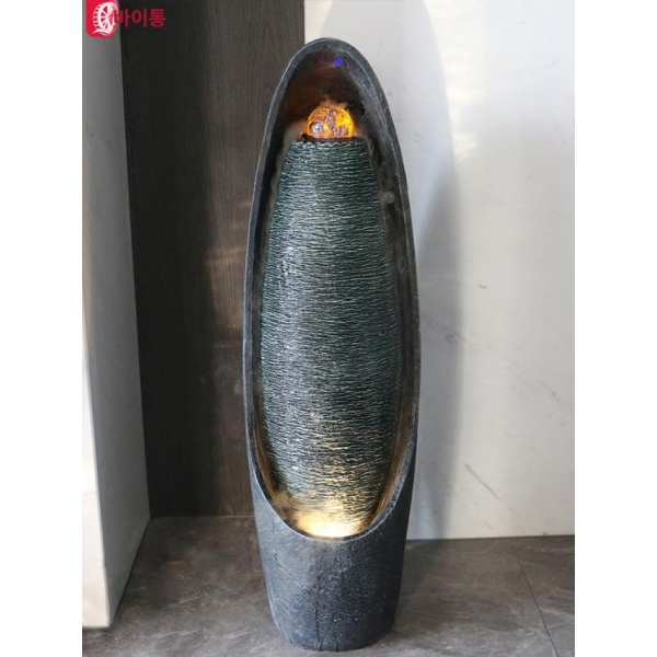 고급 미니 사무실 거실 풍수 수중모터 장식품 분수 80866 무분무 105cmx30cmx30cm - 상품 이미지