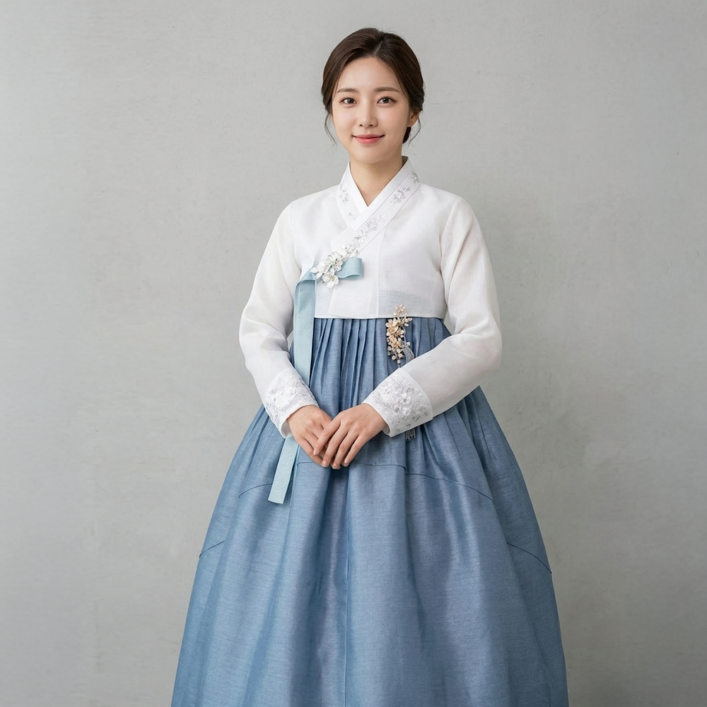 궁 한복 대여 혼주 여성 고급 부산 결혼식 혼주 명품 피로연 하객 127번 - 상품 이미지