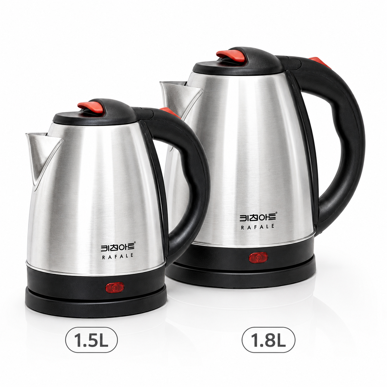 키친아트 커피포트 1.5L 1.8L 무선 전기 주전자 스텐 포트 - 상품 이미지