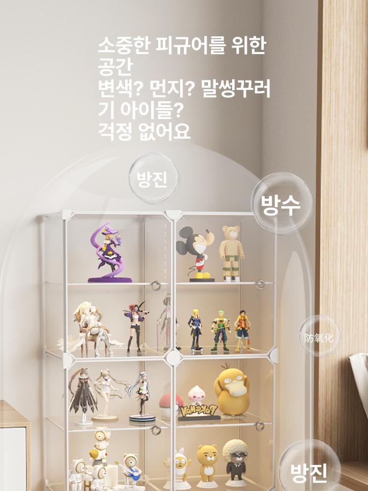 피규어 수납장 아크릴 투명 진열대 수집품 보관함 책장 모형 전시대 선반 - 상세 이미지 3