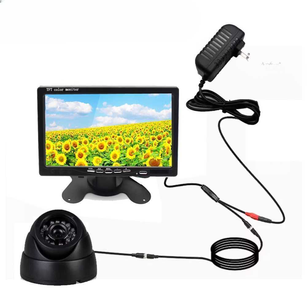 7인치 분할 모니터 lcd 비디오 스크린 화면 트럭 입력 무전원 채널 녹화 카메라 없음 - 상품 이미지
