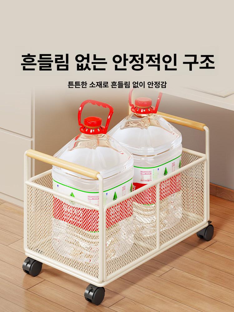 이동식 정리대 카트 트롤리 다용도 수납장 바퀴달린 서랍형 틈새선반 수납함 웨건 - 상세 이미지 5
