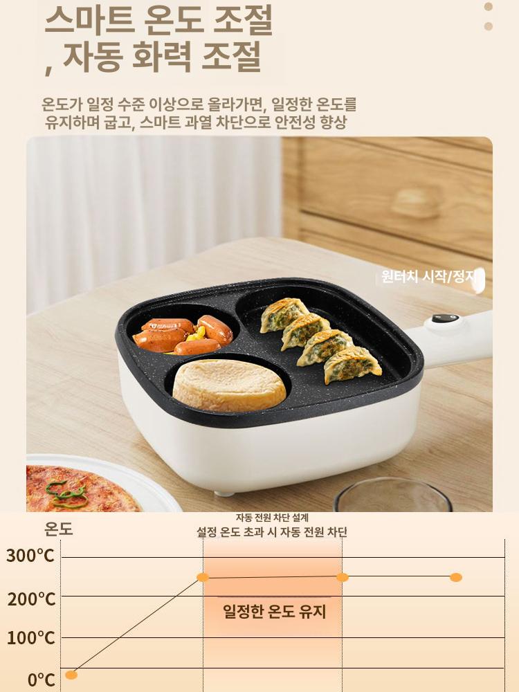 계란후라이팬 전기 다기능 논스틱 에그팬 달걀 업소용 오믈렛 멀티팬 - 상세 이미지 3