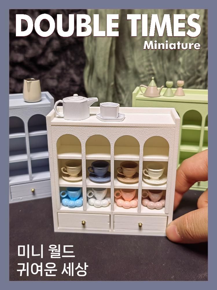 컵홀더 주방 수납장 검정 그릇 보관 홀더가 서랍 선반 더블 다용도 포드 슬라이더 원목 - 상세 이미지 4