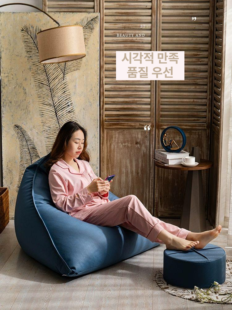 쿠션쇼파 패브릭 푹신한 아쿠아 카페 좌식 구스 코너형 스툴미포함 오코텍스 라운지 모듈소파 - 상세 이미지 2