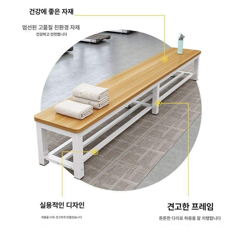 실내 목욕탕의자 슬림 소파 대기실 원목 목욕탕 카페 신발장 색상기재 탈의실 라탄 사우나 - 상세 이미지 5