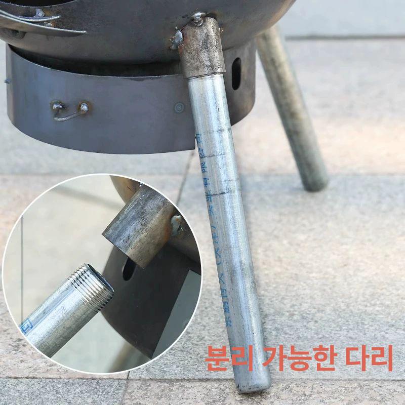 캠핑 무쇠그리들 화로대 바베큐 팬 그릴 코팅 무쇠가마솥 가마솥뚜껑 고기불판 주철 - 상세 이미지 4