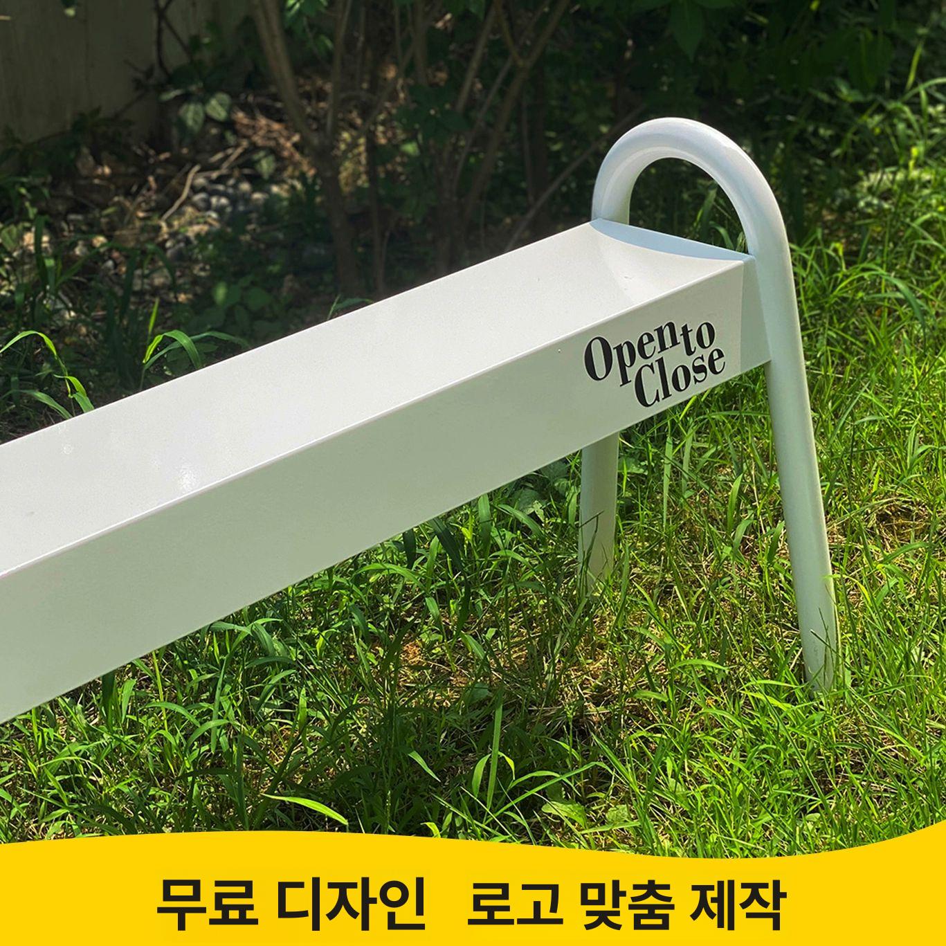 철제 벤치 카페 공원 학교 대기 버스정류장 야외용 빈티지 광장 관공서 펜션가구 - 상세 이미지 4