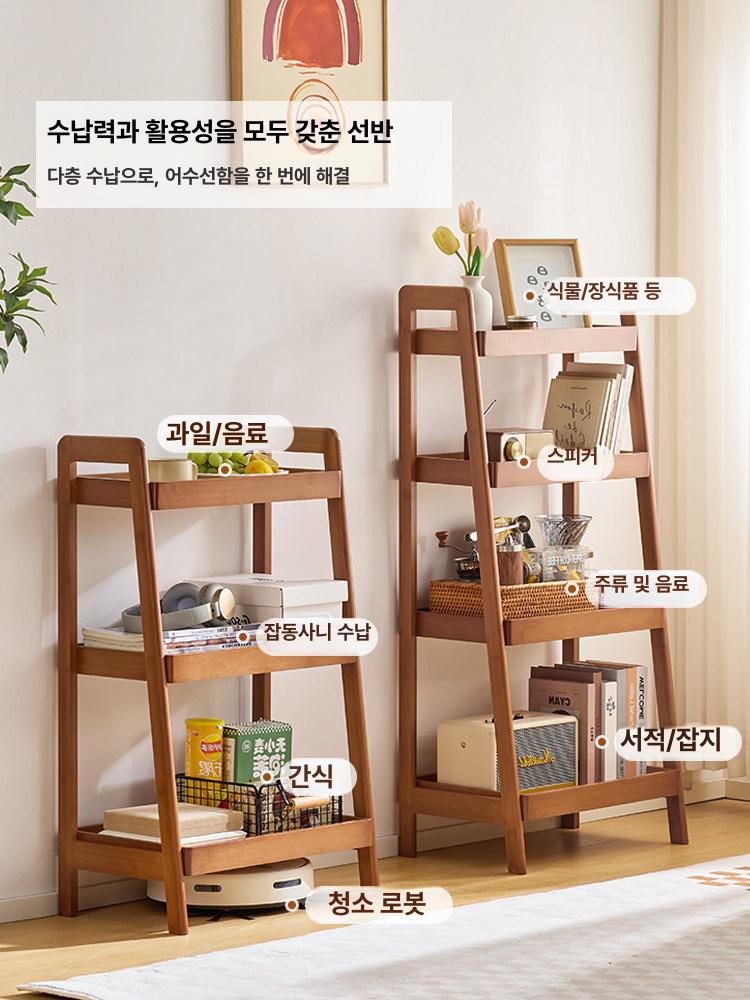 원목 수납선반 빈티지 주방 인테리어선반 거실 조립 진열장 사각 거치대 장식 접착식 - 상세 이미지 2