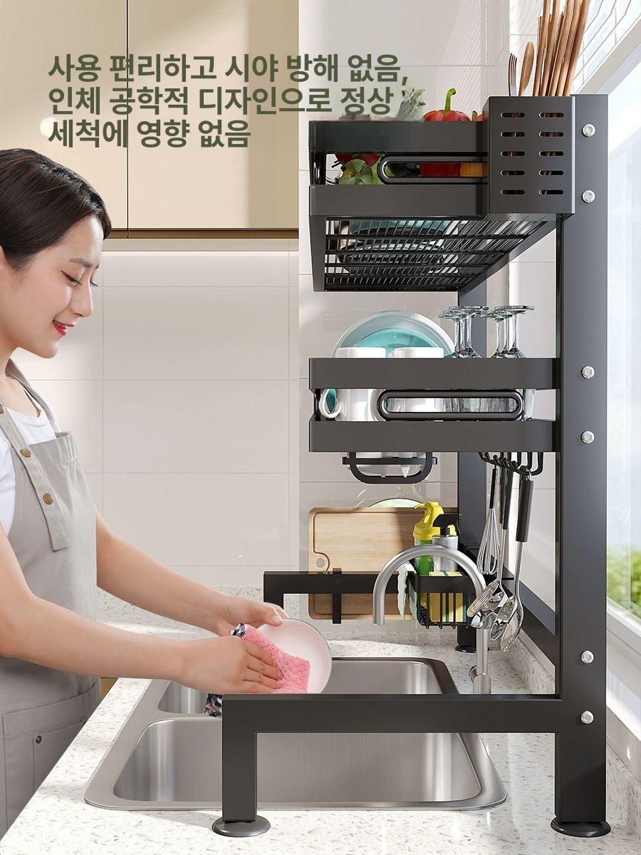 벽선반 업소용작업대 상부장 주방선반 수납 싱크대 조리대 보관 걸이형 - 상세 이미지 4