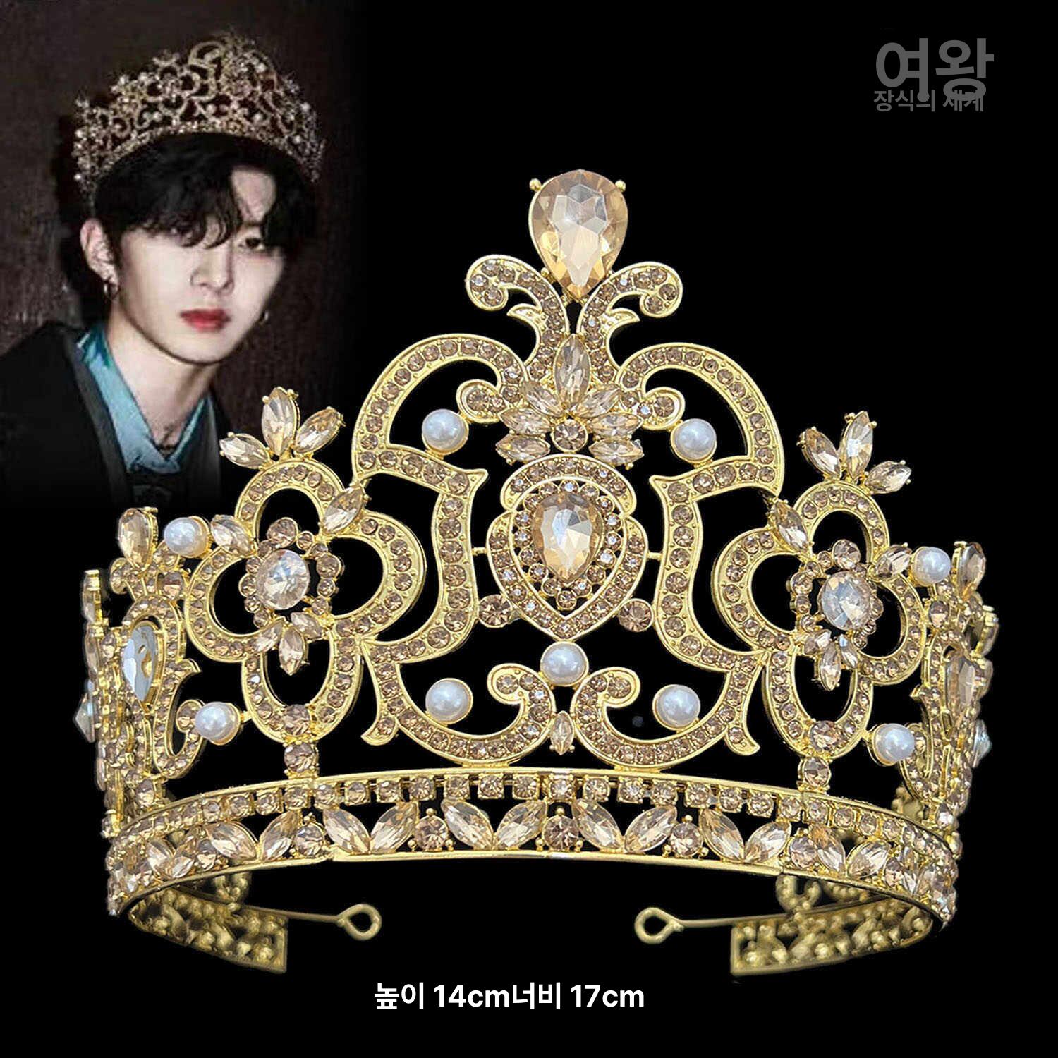 남성왕관 남자 티아라 머리장식 촬영 공연 머리띠 스튜디오 - 상세 이미지 3