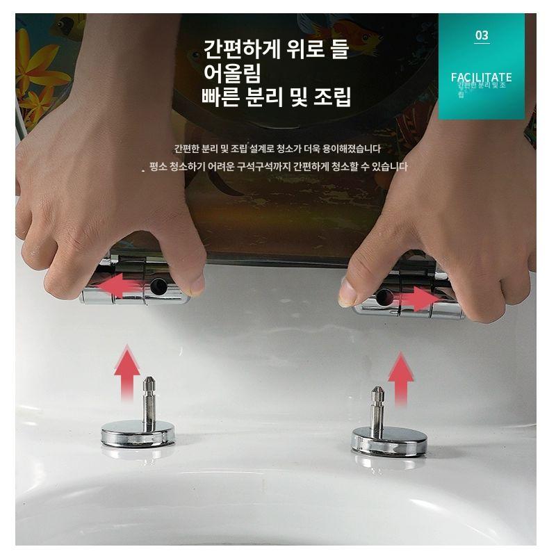 변기커버 투명 양변기 교체용 좌변기 뚜껑 변기시트 변기뚜껑 욕실용품 - 상세 이미지 4