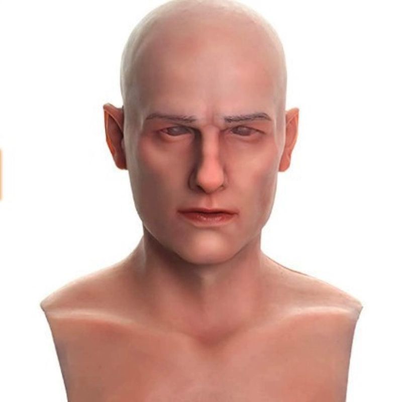 실리콘 노인가면 분장용 할머니 코스프레 무대 변장 공연 백발 파티 할로윈가면 연극 - 상세 이미지 2
