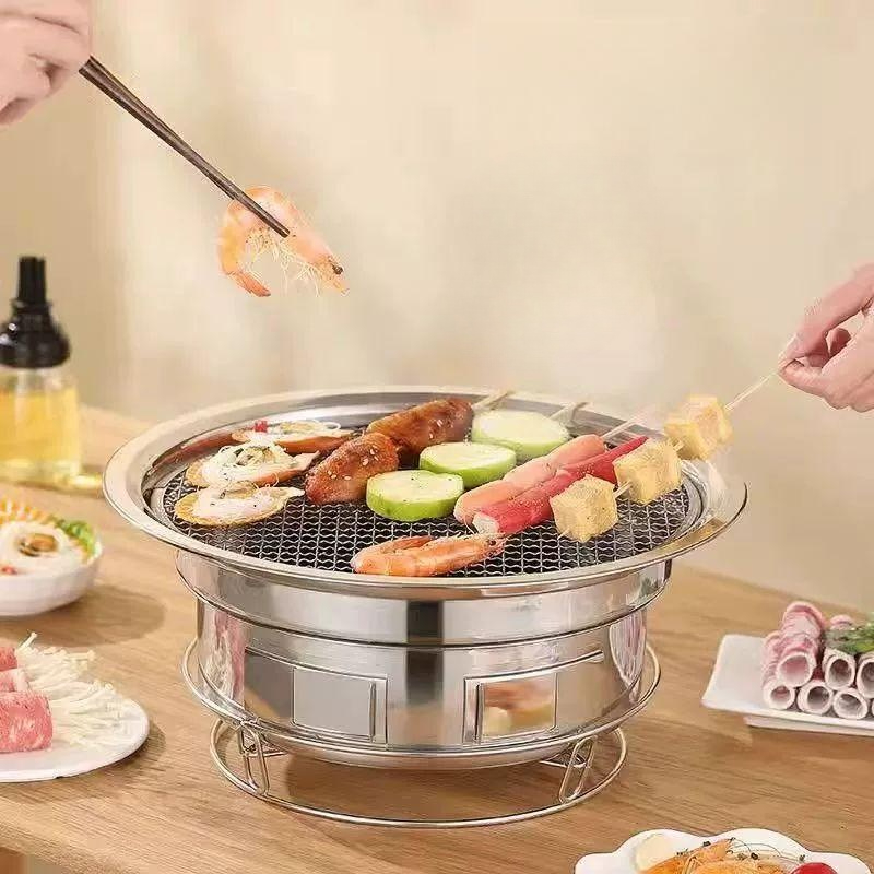 고깃집 테이블 매립형 그릴 업소용 고기집 숯불 무연 바베큐 식당용 가스버너 화구 - 상품 이미지