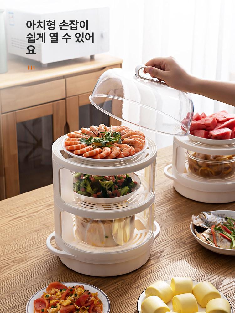 다층찜기 음식보온기 덮개형보관 가정용찜기 찜망 찜솥 사각 냄비 삼발이 원형 찜통 - 상세 이미지 5