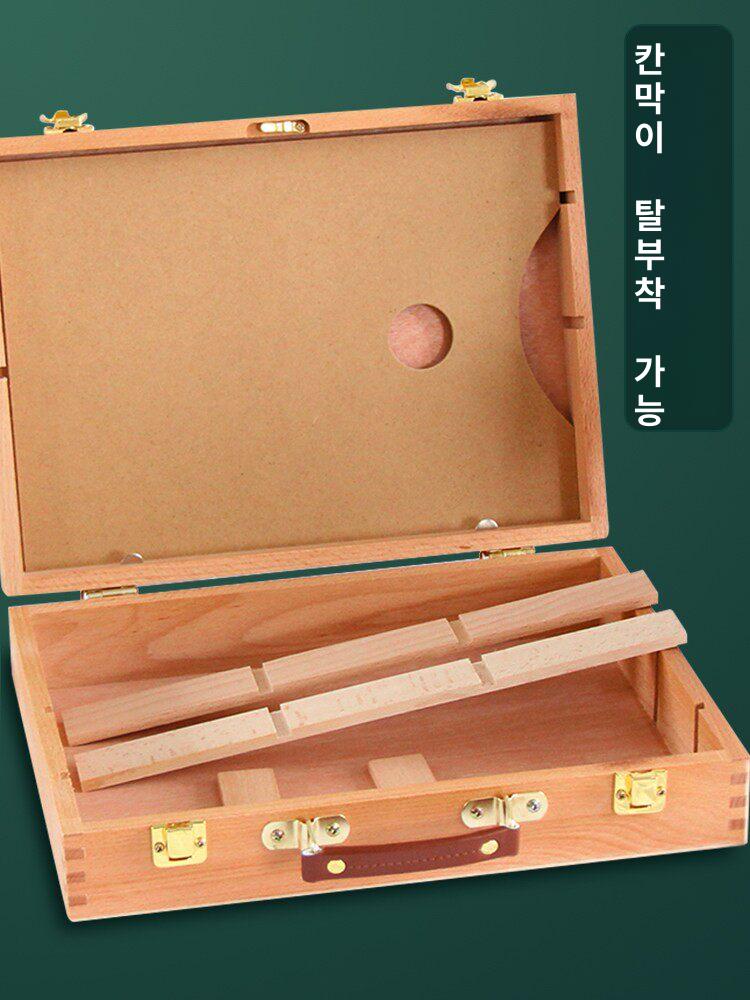 나무 미술도구 상자 화구통 화방 물감 보관함 미술가방 화구박스 화방가방 - 상세 이미지 4
