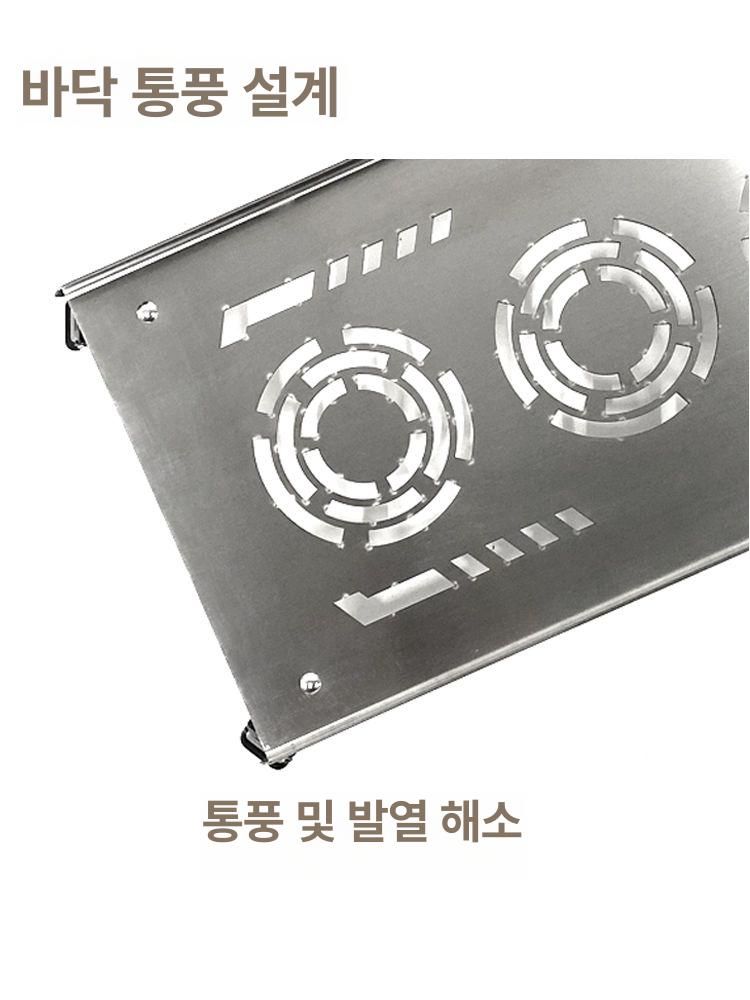 스테인리스 대형 컴퓨터 이동식 바퀴 본체 받침대 벤치 후 서랍형 탈부착 사무용 - 상세 이미지 2