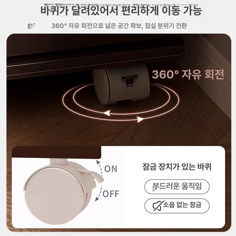 사무용 프린터서랍장 책상 데스크 정리 수납장 받침대 캐비넷 바퀴 오피스 보조 심플 - 상세 이미지 2