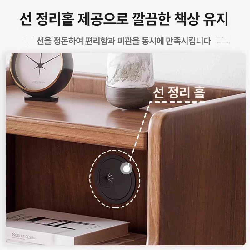 침대협탁 슬림 나이트 테이블 수납선반 침실 사이드테이블 엔틱 빈티지 침대옆장 - 상세 이미지 4