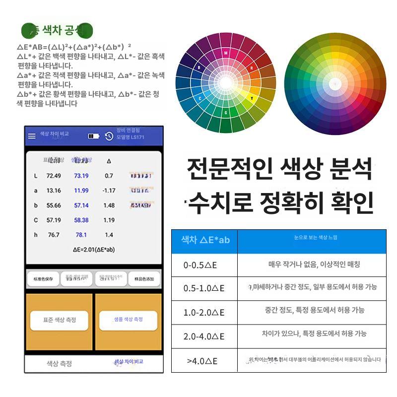 고정밀 색차계 분석 색도계 테스터 측정기 제품 비색계 컬러미터 분광측색기 - 상세 이미지 4