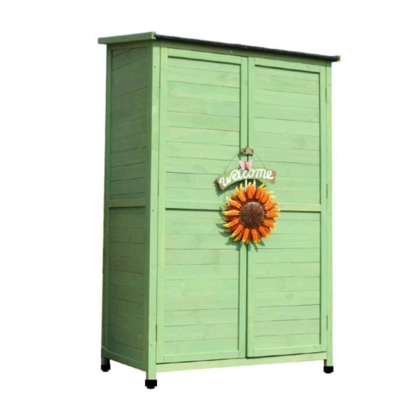 튼튼한 조립식 야외수납장 농기구 보관함 정리함 마당 수납장 A + B 블루그린 180 x 55x120cm 5개 - 상세 이미지 5