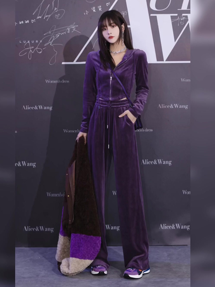 벨벳 집업 자켓 기모 루즈핏 아우터 따뜻한 재킷 뽀글이 양털 중년 편안한 후리스 - 상품 이미지