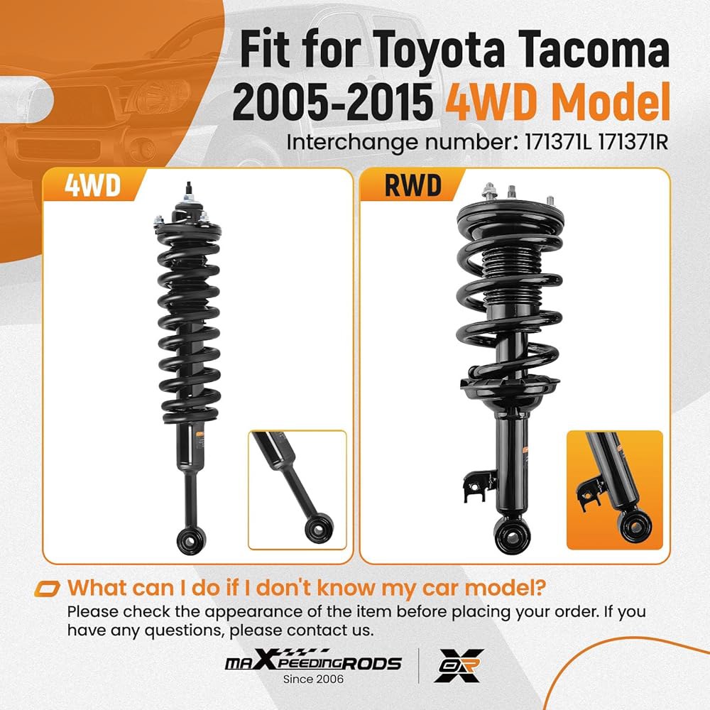 토요타 타코마 4WD 2005-2015 4러너 2003-2023 FJ 크루저 2007-2014, 171371L 171371R 완전 충격 흡수 스트럿 및 코일 스프링 어셈블리용 맥스 - 상세 이미지 2
