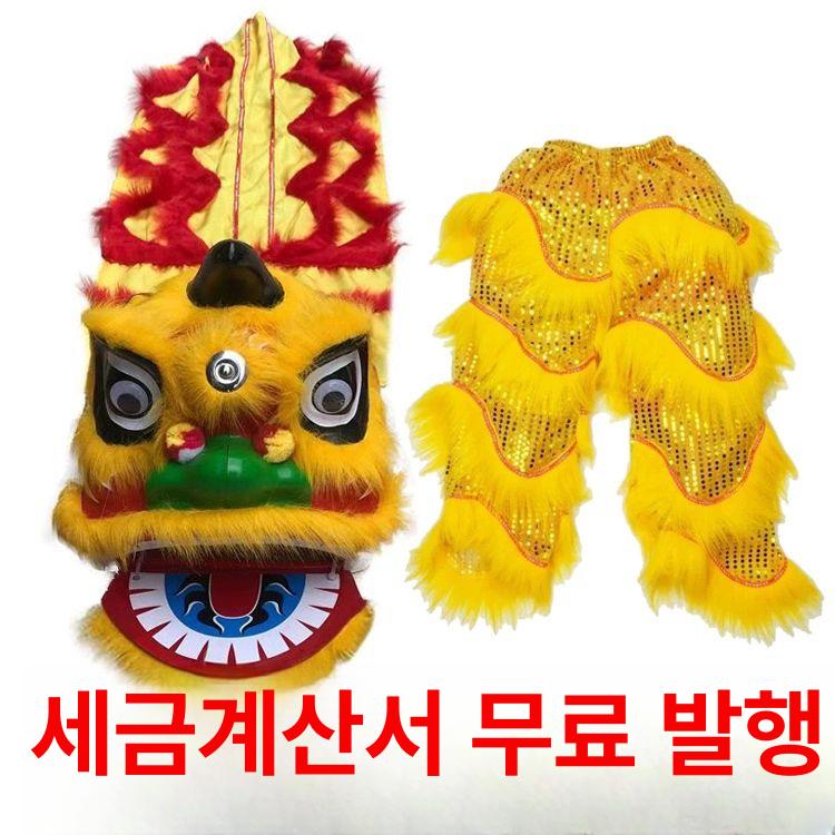 여자 코스튬 사자탈 문화 풍물놀이 민속놀이 전통 의류 중국 사자춤 탈춤 공연 - 상세 이미지 5