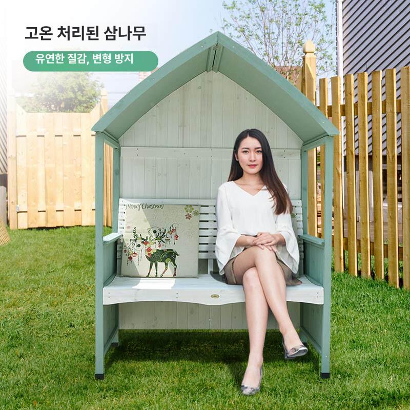 소형 오두막 야외 카페 테라스 쉼터 그늘막 천막 지붕 간이 예쁜 캠핑 방부목 - 상세 이미지 2