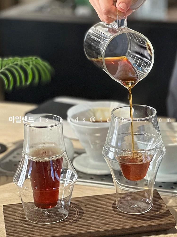 유리잔 유리커피잔 손잡이 일자 커피잔세트 듀라렉스 홈카페유리컵 강화 예쁜 - 상품 이미지