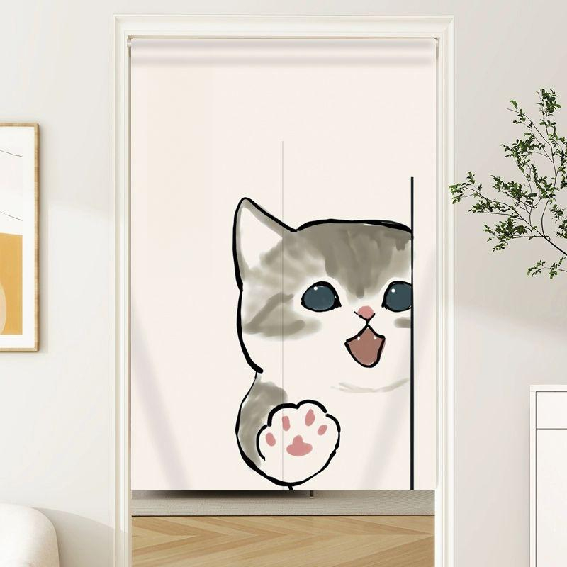 고양이 동물 그림 패브릭 벽 장식 포스터 인테리어 가리개 커튼 - 상세 이미지 2