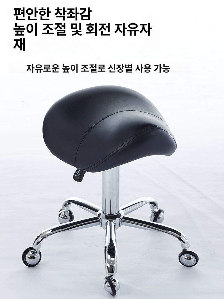 헤어샵 미용의자 체어 원형보조의자 뷰티 미용실 작업용 네일시술의자 업무 아크릴 - 상세 이미지 3