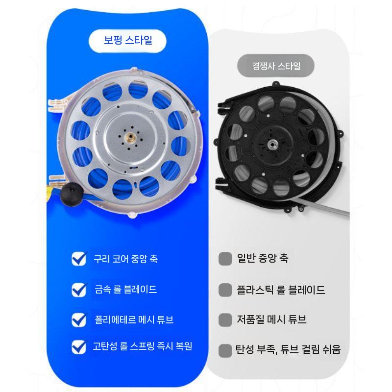 자동 콤프레셔 고압 벽걸이 카센터 에어 컴프레셔 스크류 콤프레샤 세차 호스릴 릴 공압 - 상세 이미지 4