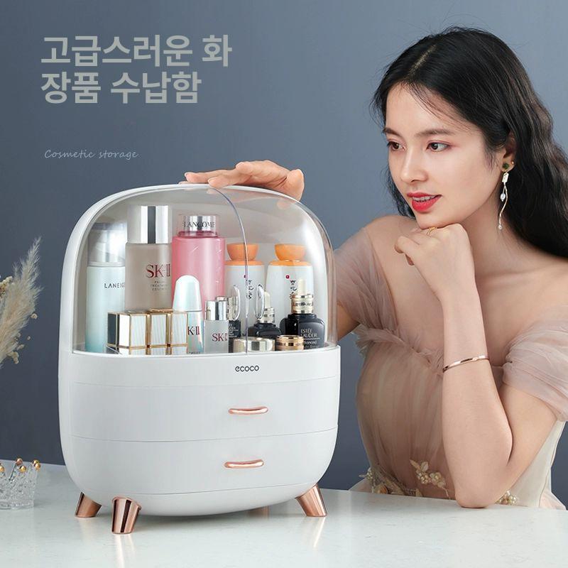 스킨케어 보관함 투명 메이크업 아크릴 립스틱 정리대 정리함 욕실 상자 손잡이 - 상세 이미지 5