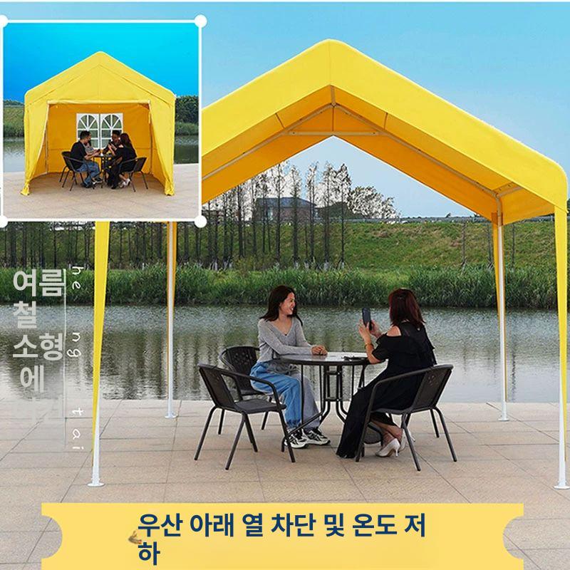 야외 주차천막 방수 간이차고 차량캐노피 주차장 차양 대형 부스 방풍 프레임 - 상세 이미지 3